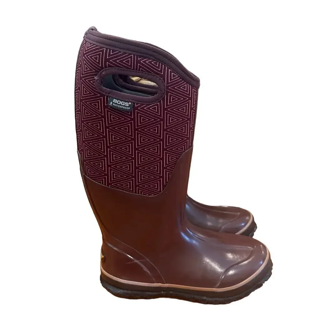 Women's BOGS Classic Tall Boots sz 6 Insulated Waterproof Winter Boots